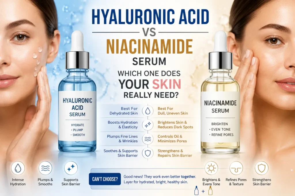 Hyaluronic Acid vs Niacinamide Serum