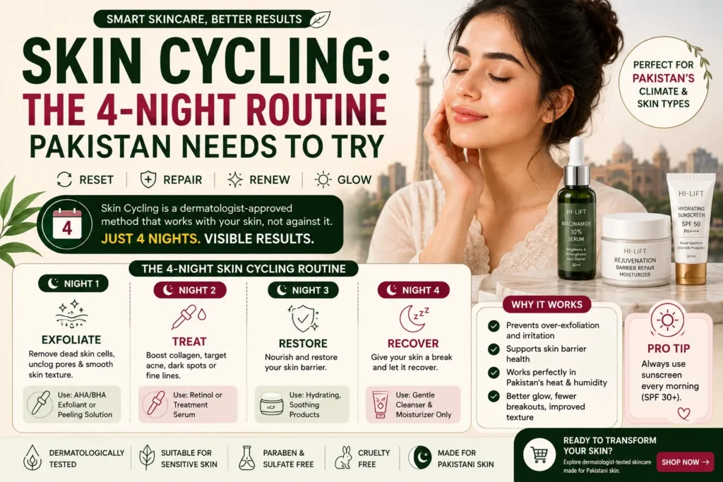 Skin Cycling: The 4-Night Routine Pakistan Needs to Try